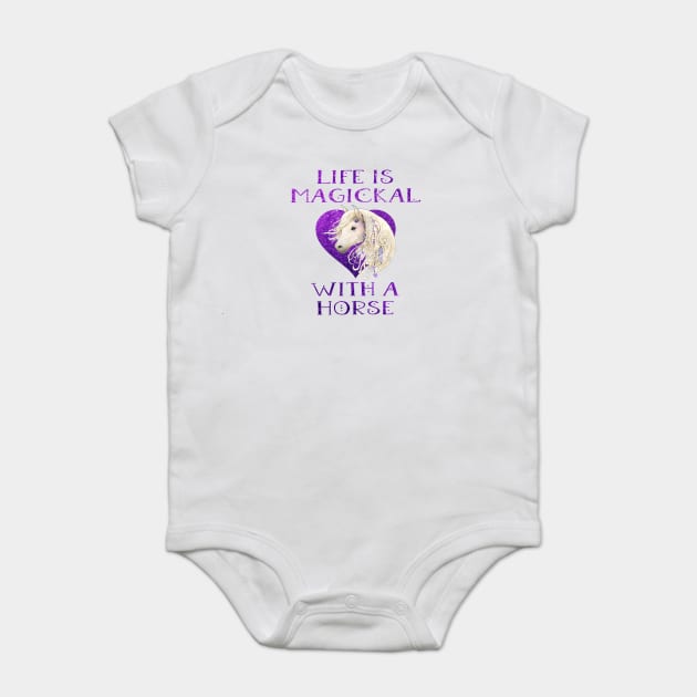 Cheeky Witch® Purple Life is Magickal With a Horse Baby Bodysuit by Cheeky Witch